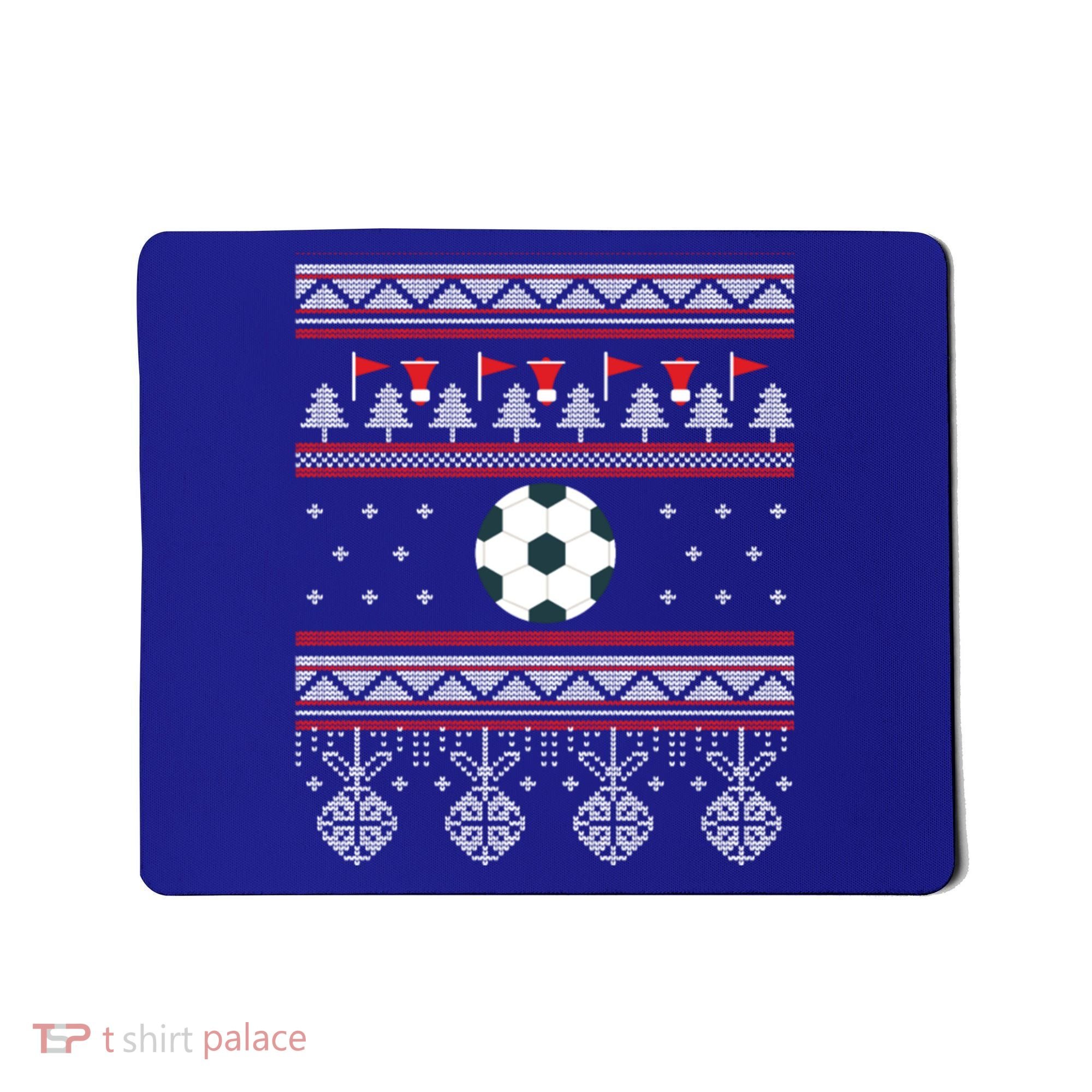 Funny Soccer Ugly Christmas Sweaters Meaningful Gift Mousepad