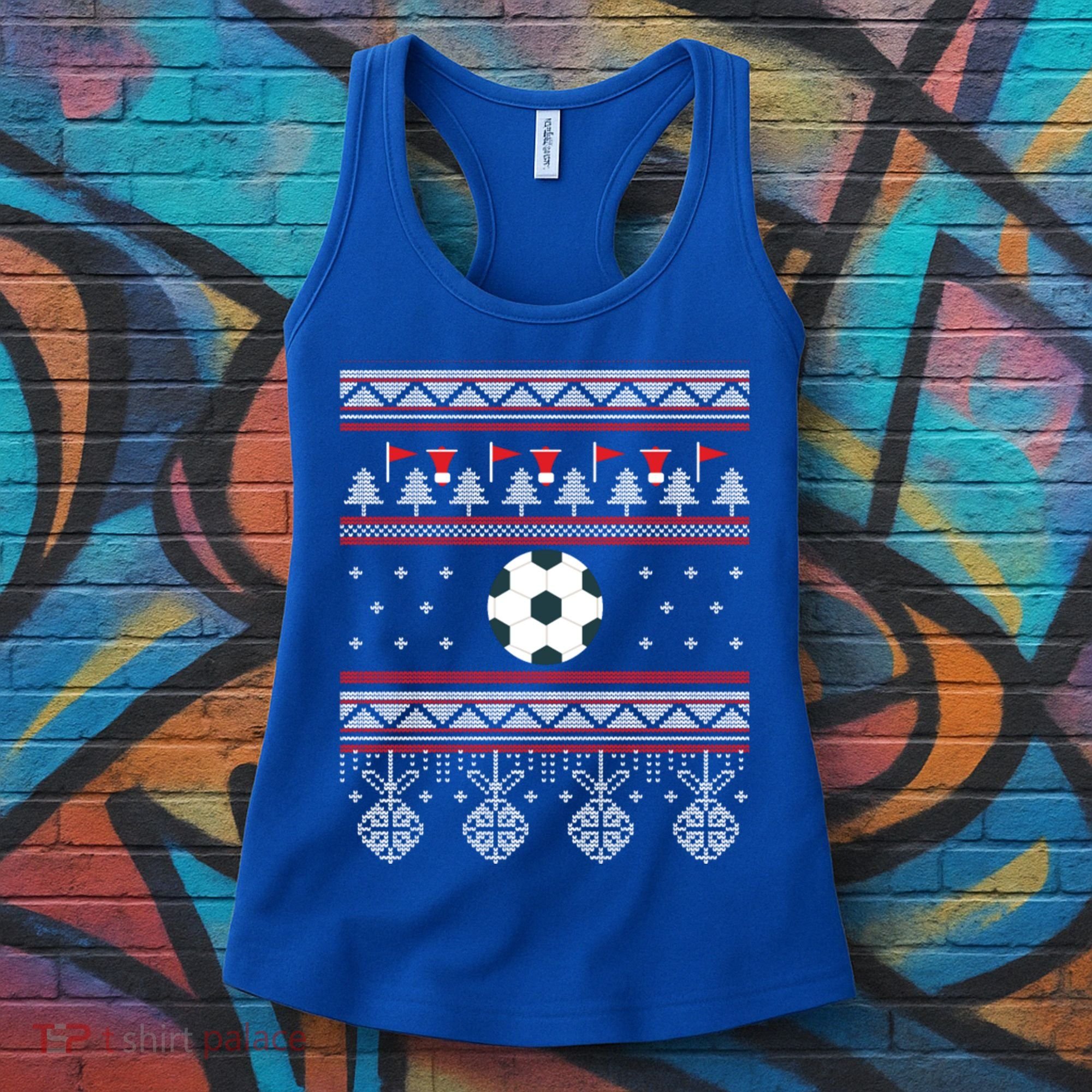 Funny Soccer Ugly Christmas Sweaters Meaningful Gift Women's Tank Top