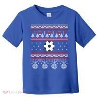 Funny Soccer Ugly Christmas Sweaters Meaningful Gift Toddler T-Shirt thumb 0