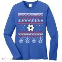 Funny Soccer Ugly Christmas Sweaters Meaningful Gift Women's Long Sleeve Shirt thumb 0