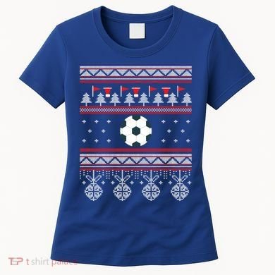 Funny Soccer Ugly Christmas Sweaters Meaningful Gift Women's T-Shirt