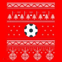 Funny Soccer Ugly Christmas Sweaters Meaningful Gift Santa Hat thumb 1