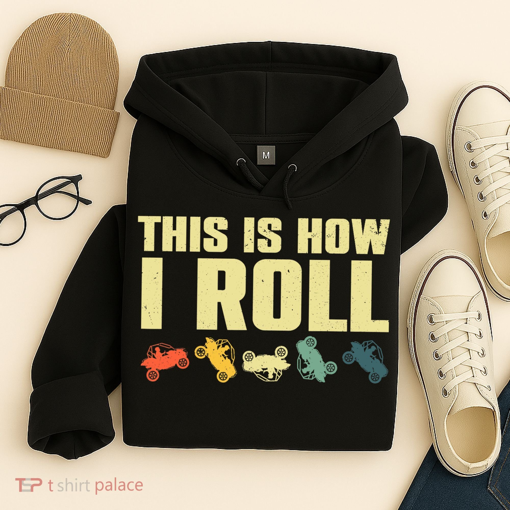 Funny Side-By-Side UTV Art 4 Wheeler ATV Lover Hoodie