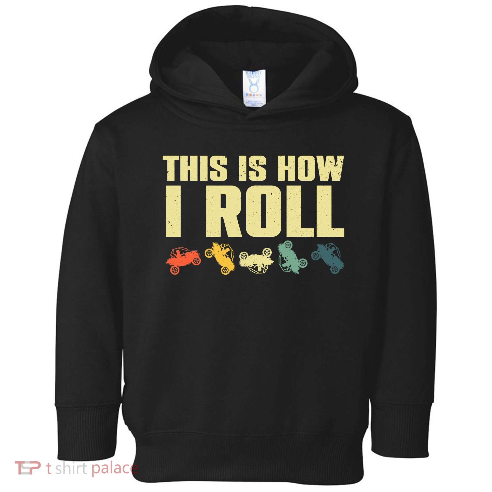 Funny Side-By-Side UTV Art 4 Wheeler ATV Lover Toddler Hoodie