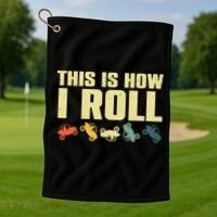Funny Side-By-Side UTV Art 4 Wheeler ATV Lover Golf Towel thumb 1