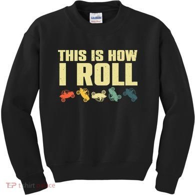 Funny Side-By-Side UTV Art 4 Wheeler ATV Lover Kids Sweatshirt