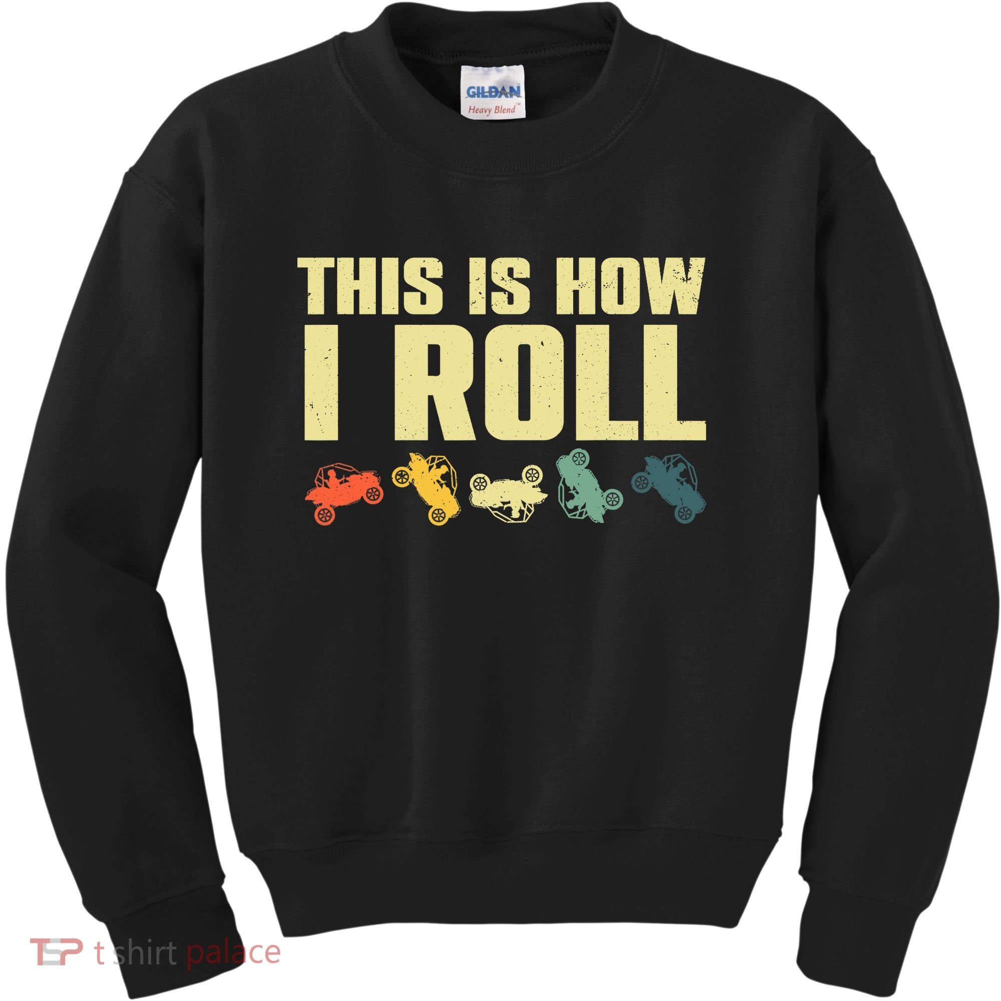 Funny Side-By-Side UTV Art 4 Wheeler ATV Lover Kids Sweatshirt