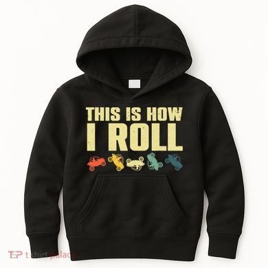 Funny Side-By-Side UTV Art 4 Wheeler ATV Lover Kids Hoodie