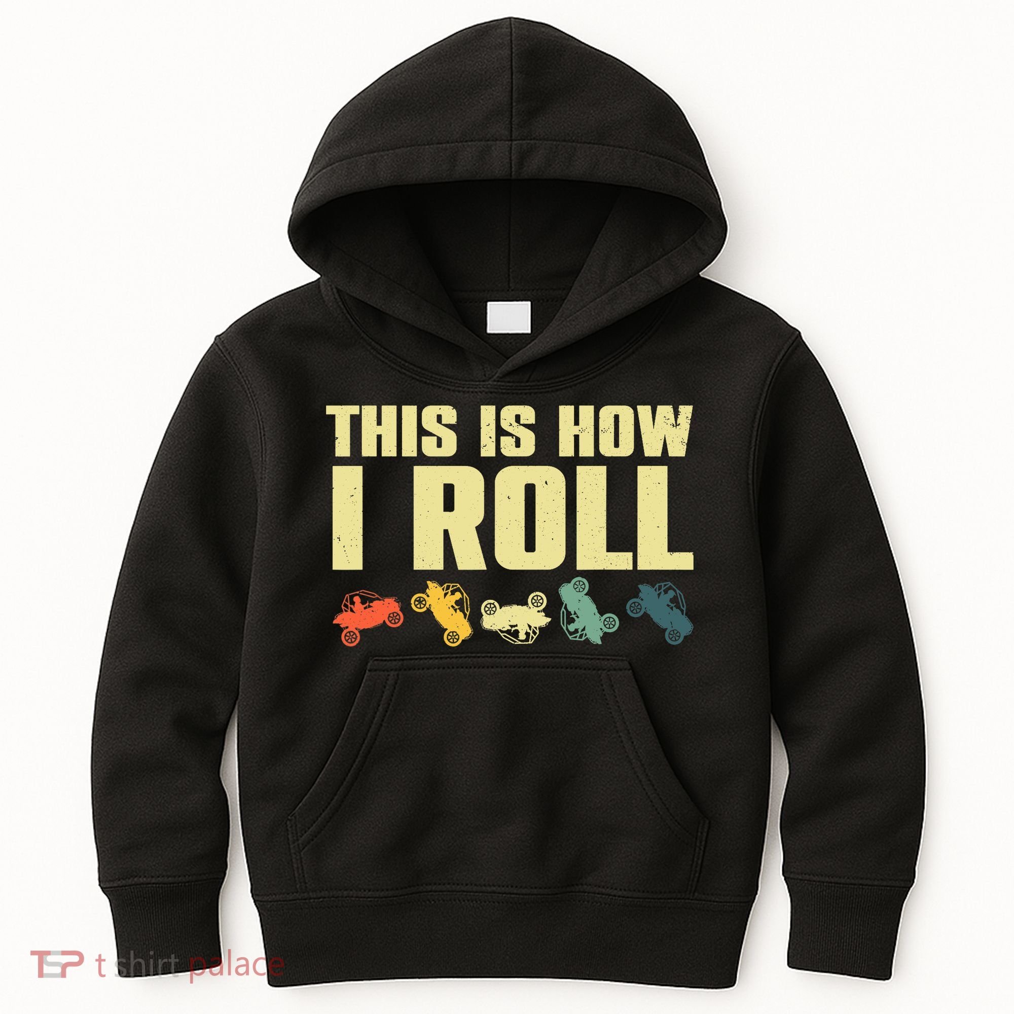 Funny Side-By-Side UTV Art 4 Wheeler ATV Lover Kids Hoodie