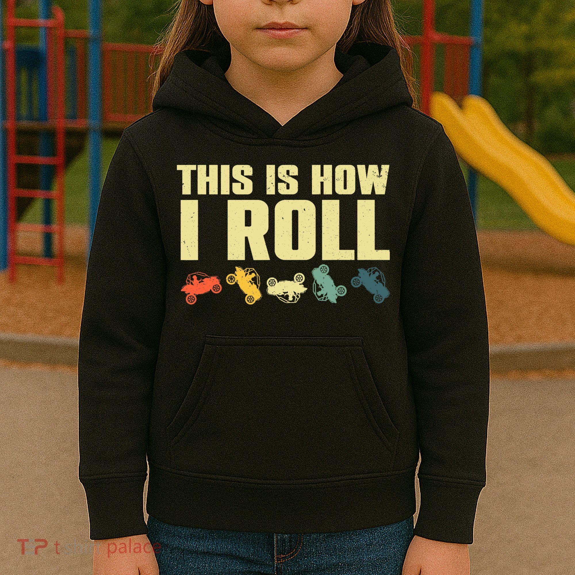 Funny Side-By-Side UTV Art 4 Wheeler ATV Lover Kids Hoodie