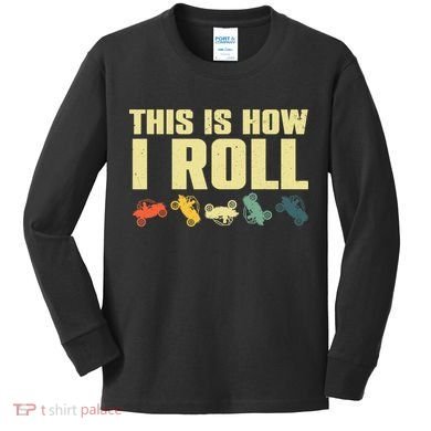 Funny Side-By-Side UTV Art 4 Wheeler ATV Lover Kids Long Sleeve Shirt