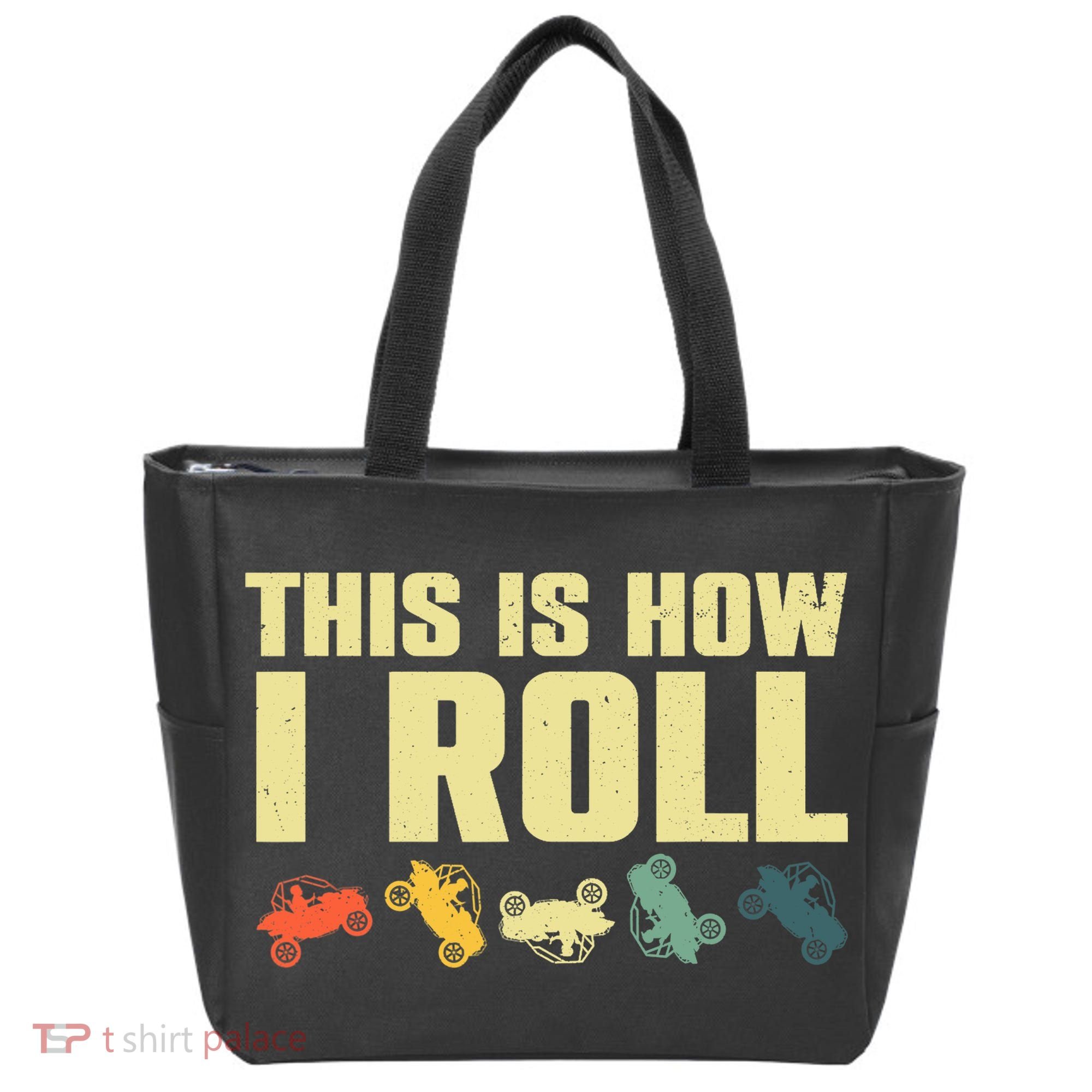 Funny Side-By-Side UTV Art 4 Wheeler ATV Lover Tote Bag