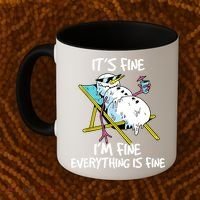 Funny Summer Vacation Gnomies Gnomes For Christmas In July Coffee Mug thumb 2