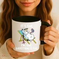 Funny Summer Vacation Gnomies Gnomes For Christmas In July Coffee Mug thumb 3