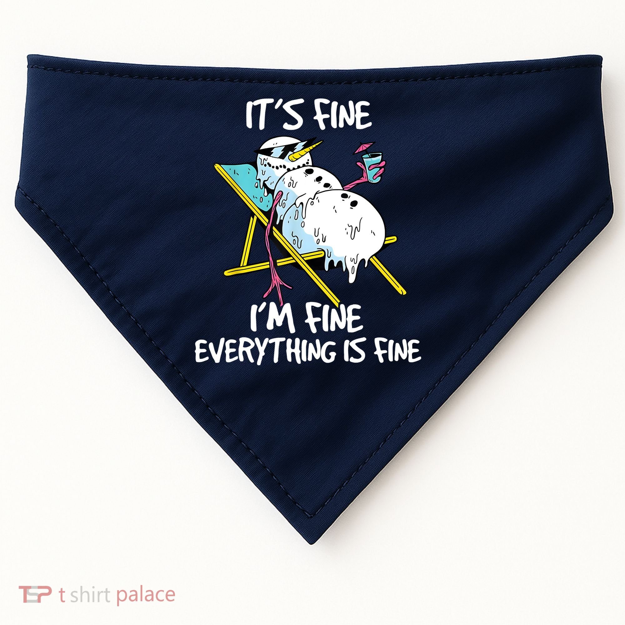 Funny Summer Vacation Gnomies Gnomes For Christmas In July USA-Made Doggie Bandana