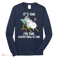 Funny Summer Vacation Gnomies Gnomes For Christmas In July Long Sleeve Shirt thumb 0
