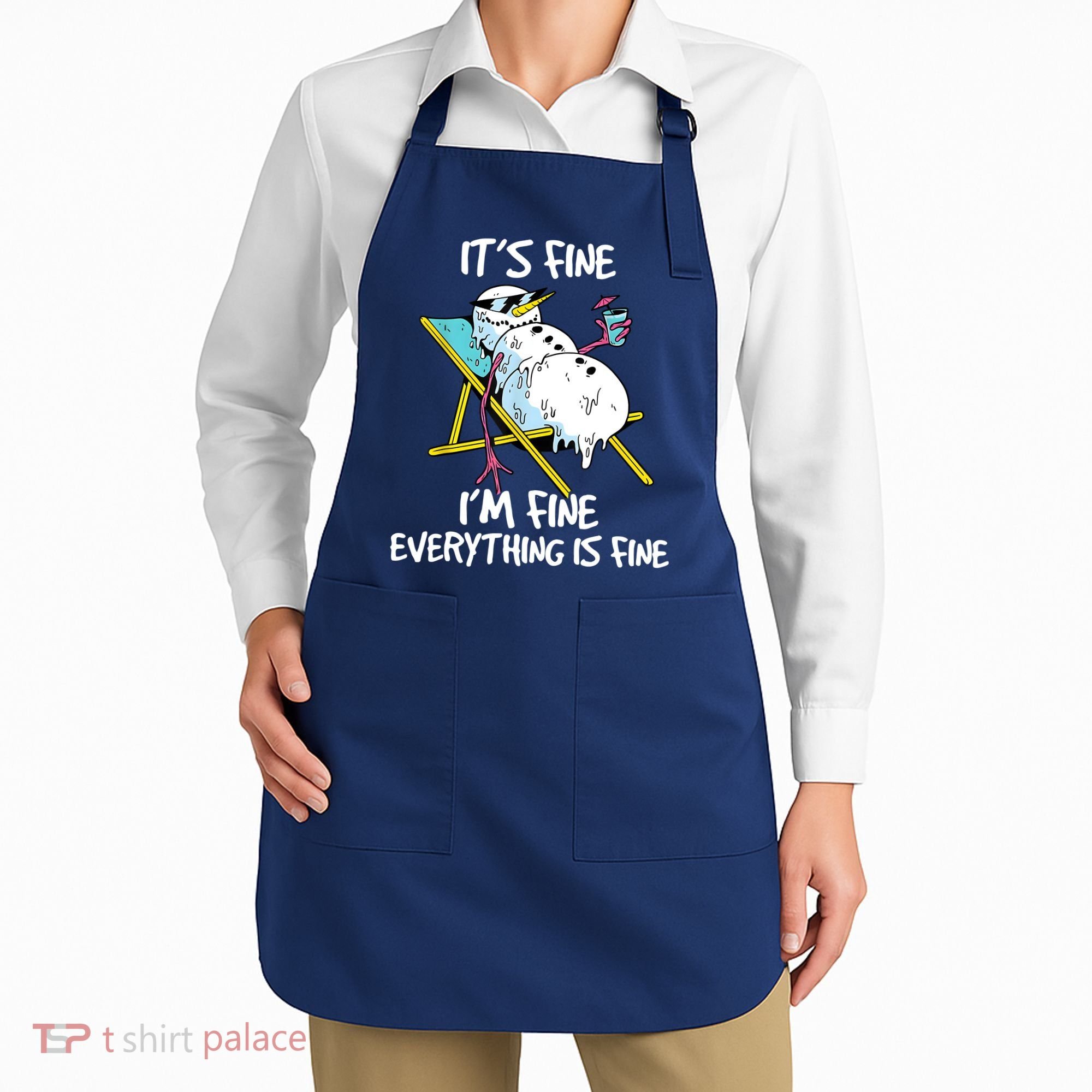 Funny Summer Vacation Gnomies Gnomes For Christmas In July Apron