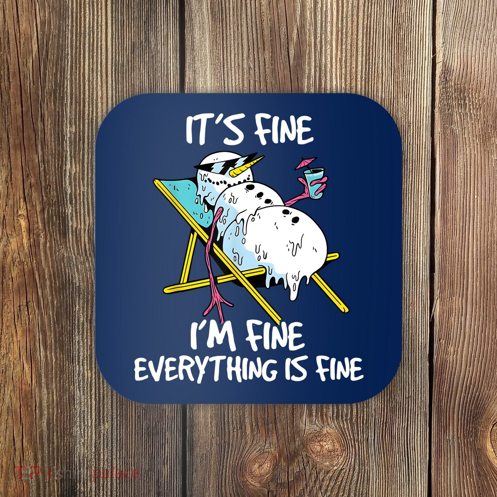 Funny Summer Vacation Gnomies Gnomes For Christmas In July Coaster
