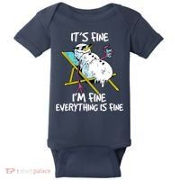 Funny Summer Vacation Gnomies Gnomes For Christmas In July Baby Bodysuit thumb 0