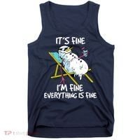 Funny Summer Vacation Gnomies Gnomes For Christmas In July Tank Top thumb 0