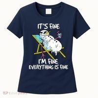 Funny Summer Vacation Gnomies Gnomes For Christmas In July Women's T-Shirt thumb 0