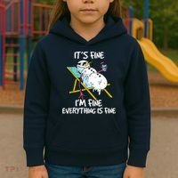 Funny Summer Vacation Gnomies Gnomes For Christmas In July Kids Hoodie thumb 3