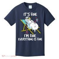 Funny Summer Vacation Gnomies Gnomes For Christmas In July Kids T-Shirt thumb 0