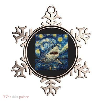 Funny Shark Van Gogh Style Starry Night Ornament