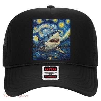 Funny Shark Van Gogh Style Starry Night Hat