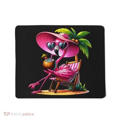 Flamingo Summer Vibes Beach Palm Tree Summer Vacation Mousepad