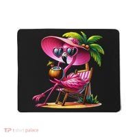 Flamingo Summer Vibes Beach Palm Tree Summer Vacation Mousepad thumb 0