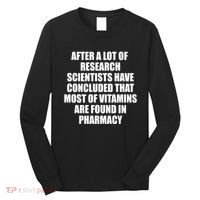 Funny Scientist Vitamins Pharmacy Long Sleeve Shirt thumb 0