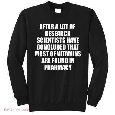 Funny Scientist Vitamins Pharmacy Sweatshirt