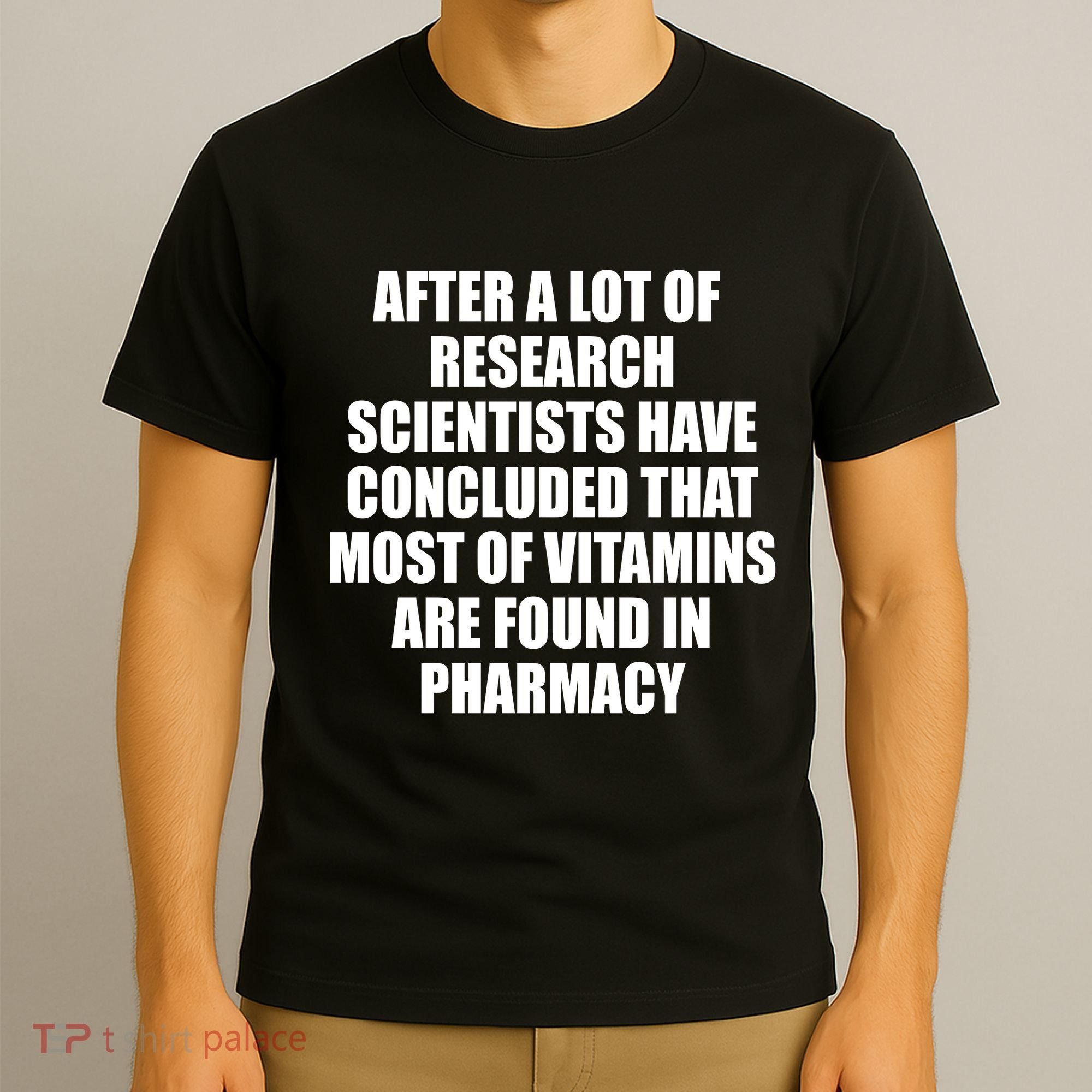 Funny Scientist Vitamins Pharmacy T-Shirt