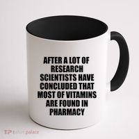 Funny Scientist Vitamins Pharmacy Coffee Mug thumb 1