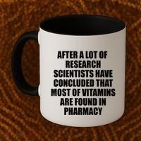 Funny Scientist Vitamins Pharmacy Coffee Mug thumb 2