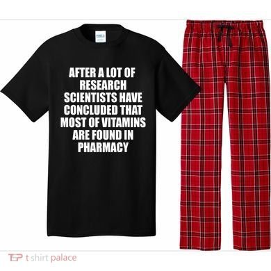 Funny Scientist Vitamins Pharmacy Pajama Set