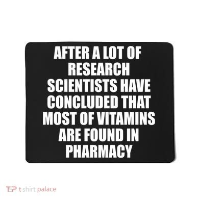 Funny Scientist Vitamins Pharmacy Mousepad