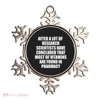Funny Scientist Vitamins Pharmacy Ornament thumb 0