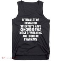 Funny Scientist Vitamins Pharmacy Tank Top thumb 0
