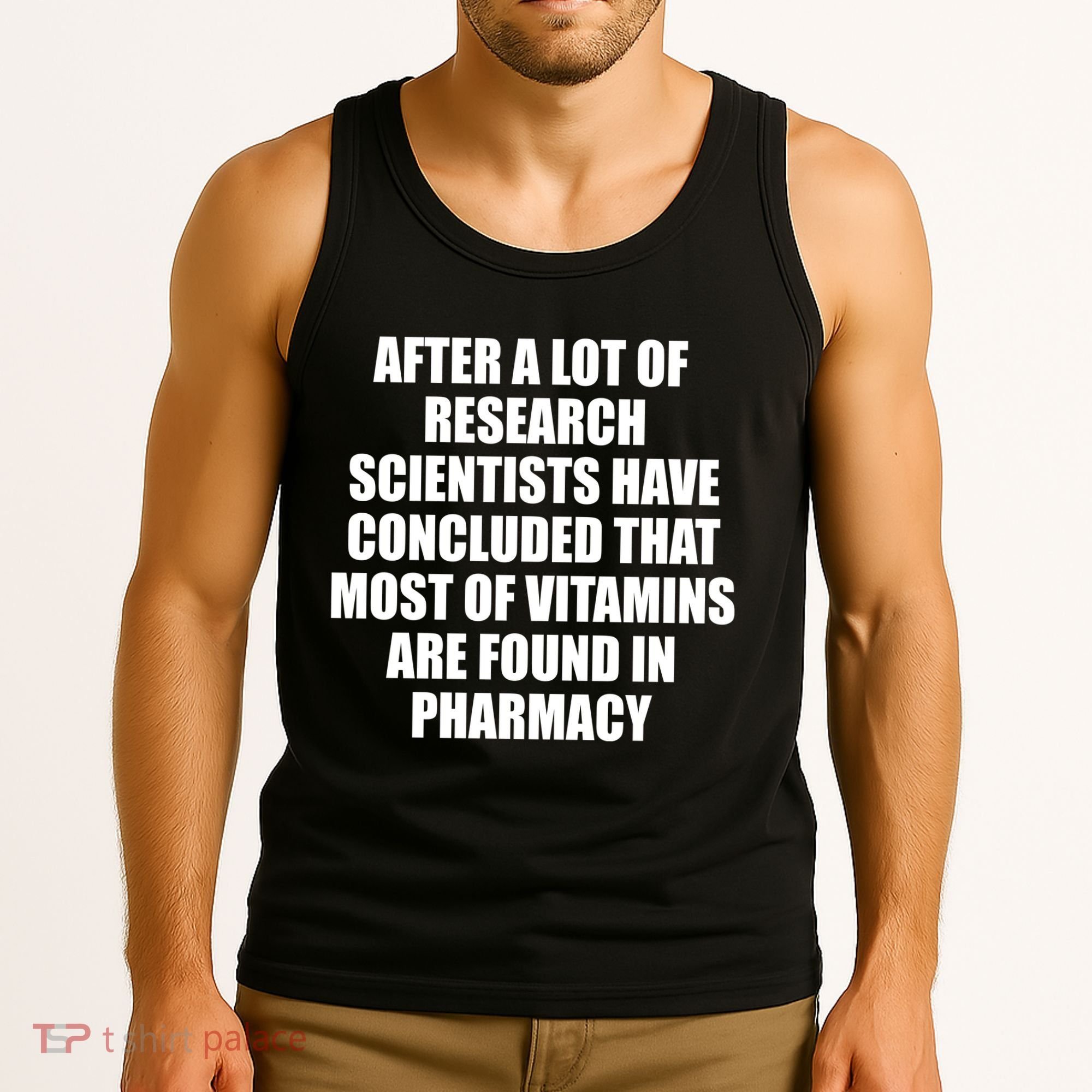 Funny Scientist Vitamins Pharmacy Tank Top