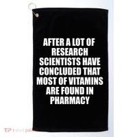 Funny Scientist Vitamins Pharmacy Golf Towel thumb 0