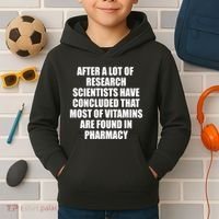 Funny Scientist Vitamins Pharmacy Kids Hoodie thumb 2