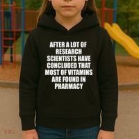 Funny Scientist Vitamins Pharmacy Kids Hoodie thumb 3