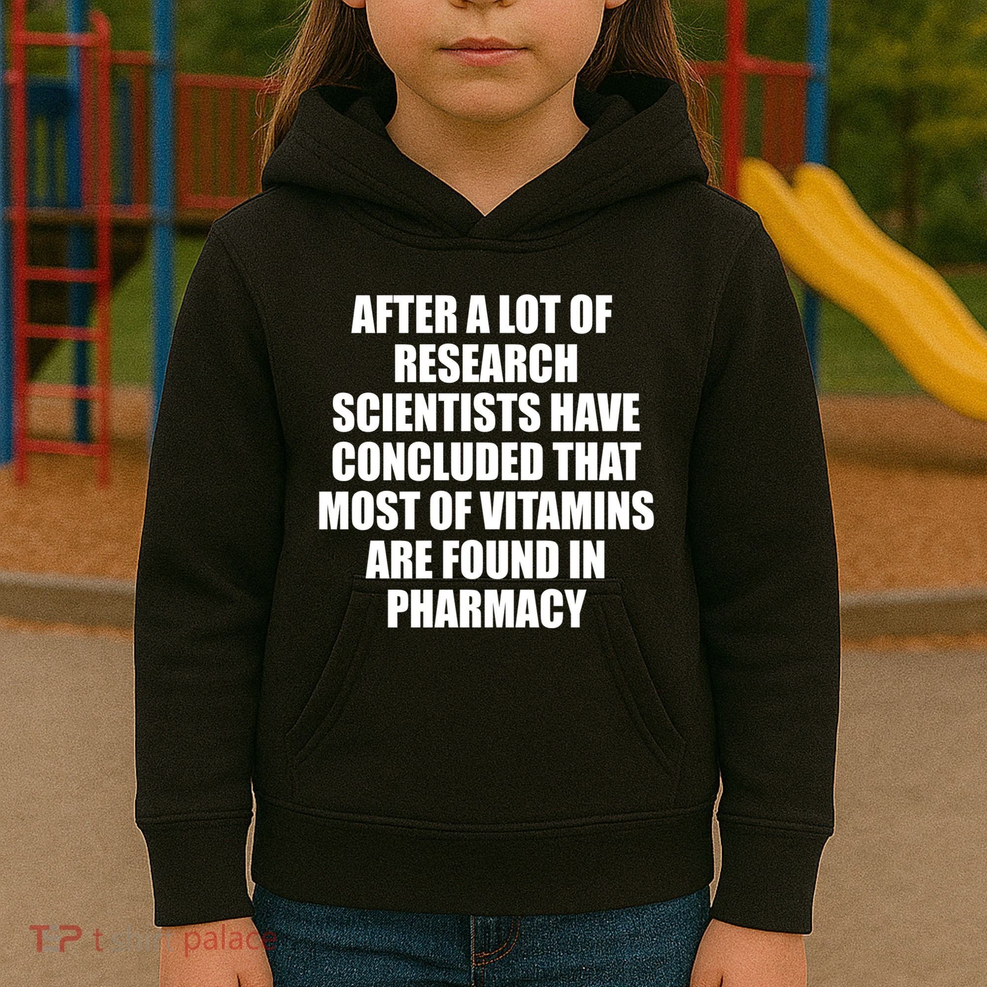 Funny Scientist Vitamins Pharmacy Kids Hoodie
