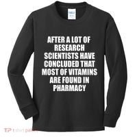 Funny Scientist Vitamins Pharmacy Kids Long Sleeve Shirt thumb 0