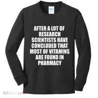 Funny Scientist Vitamins Pharmacy Kids Long Sleeve Shirt thumb 0