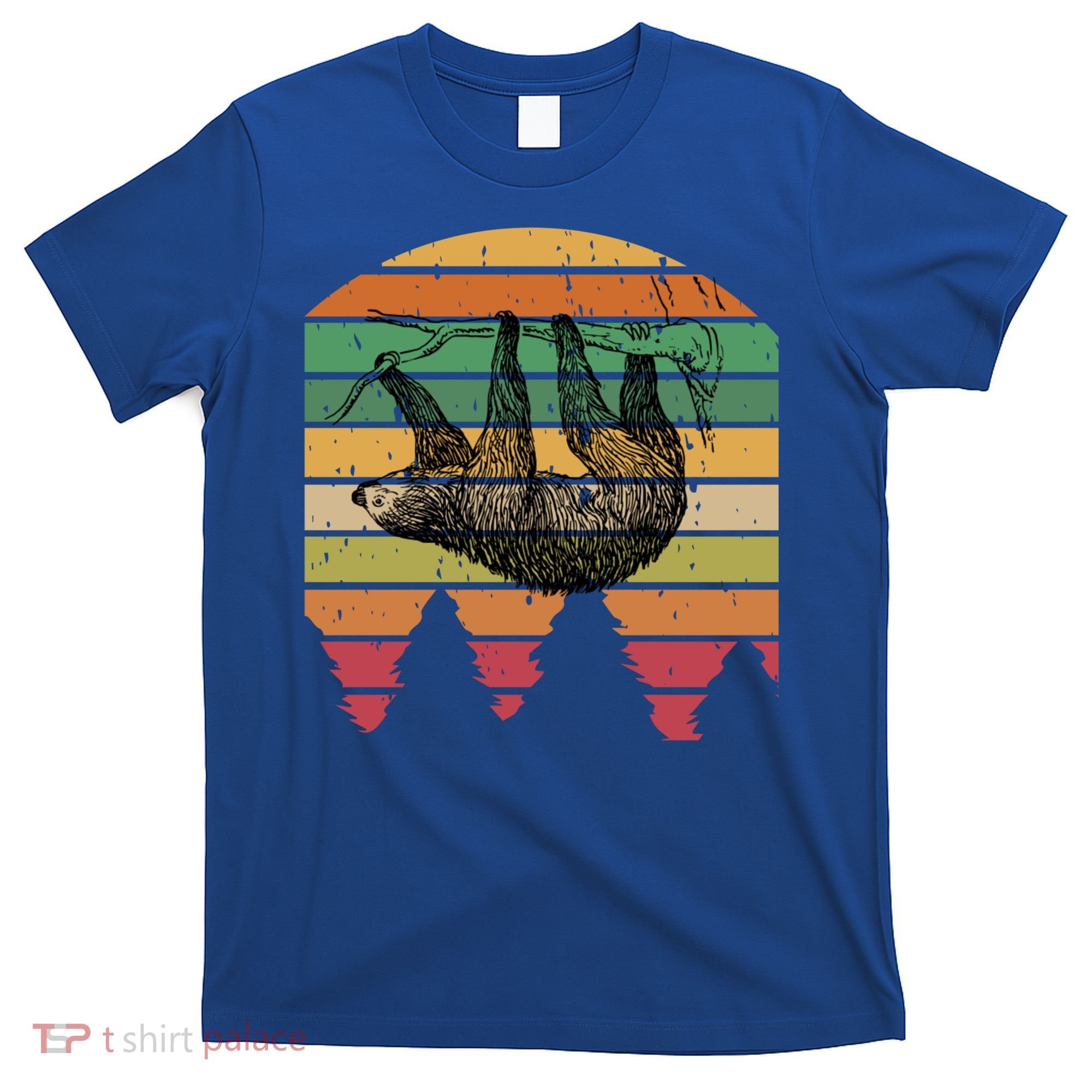 Funny Sloth Vintage Retro Pine Tree Sloths Gift T-Shirt