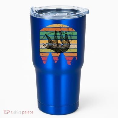 Funny Sloth Vintage Retro Pine Tree Sloths Gift Tumbler