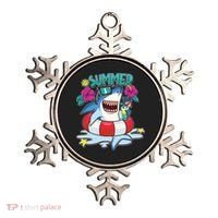 Funny Summer Vibe Vacation Shark Ornament thumb 0